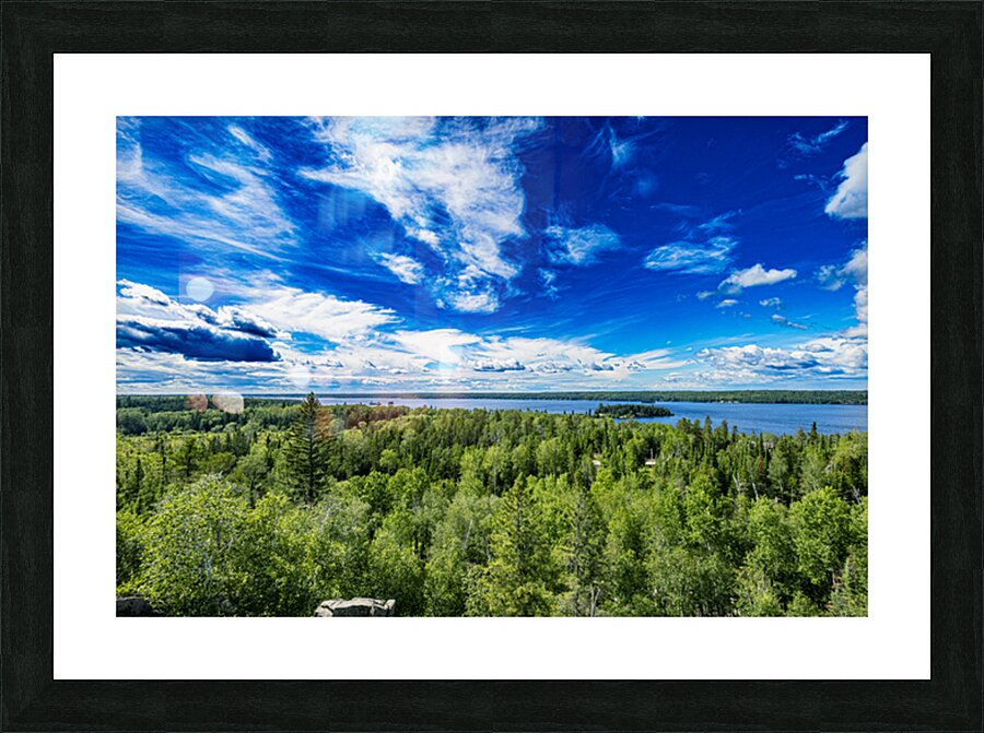 Looking at Falcon Lake Picture Frame print