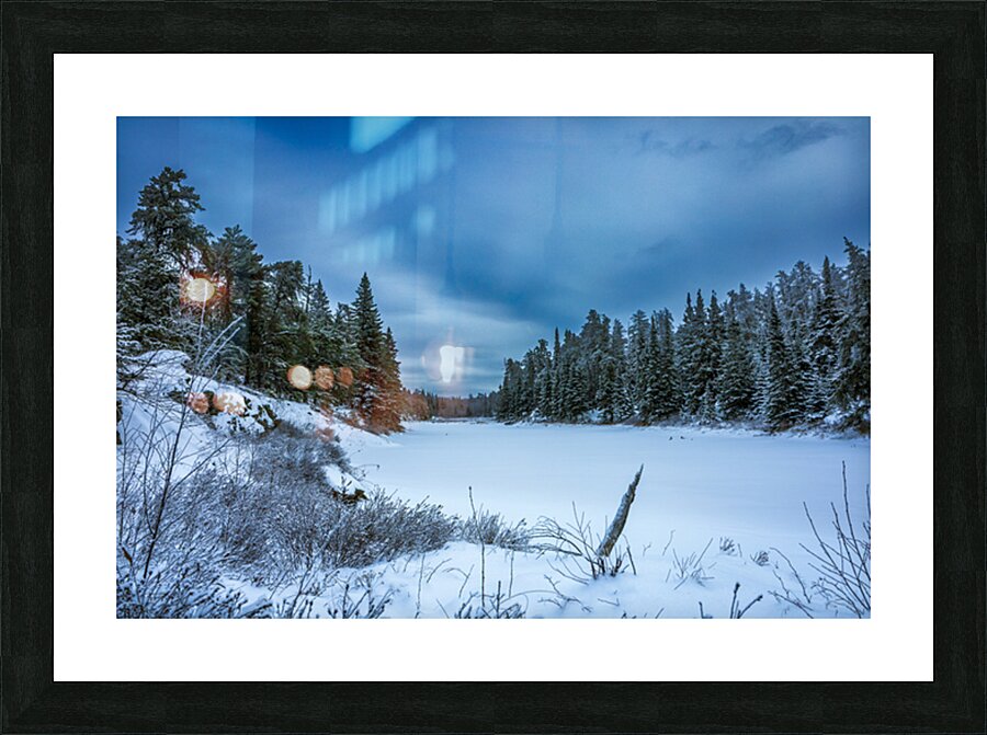 Frozen River Bend Picture Frame print