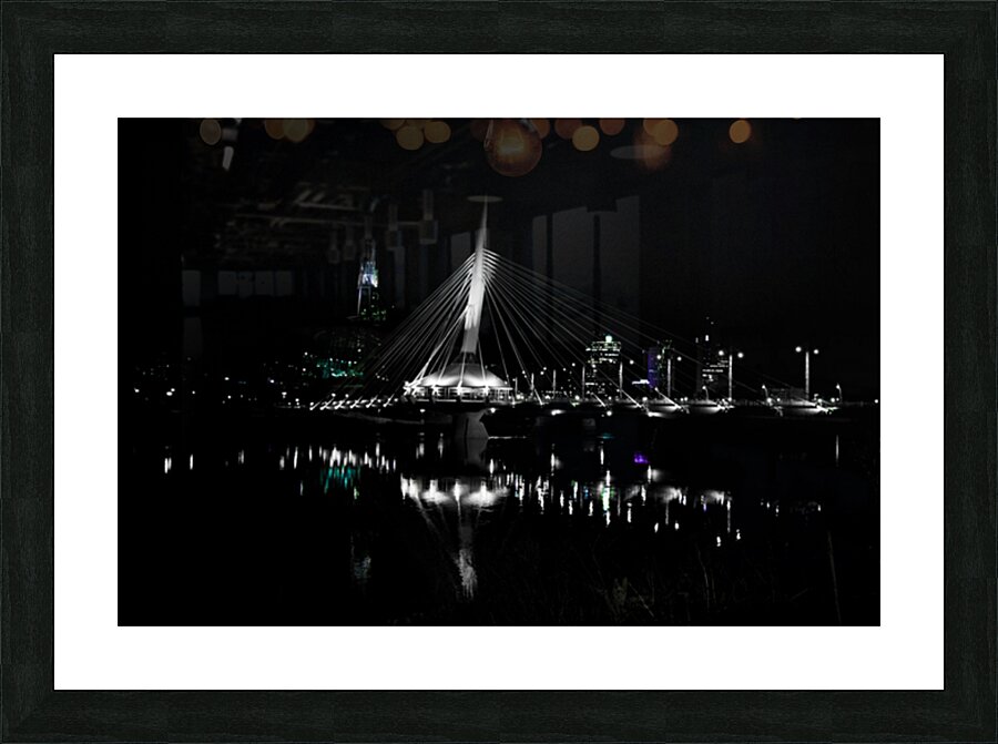 Bridge of Light in the Darkness Picture Frame print