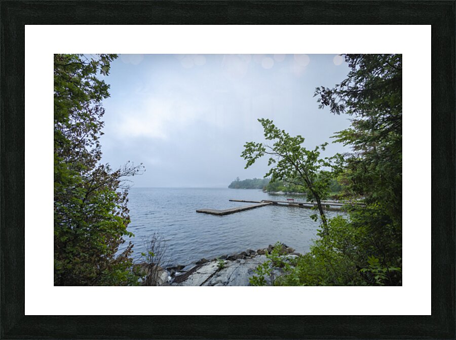Manitoba Pioneer Camp Dock Picture Frame print