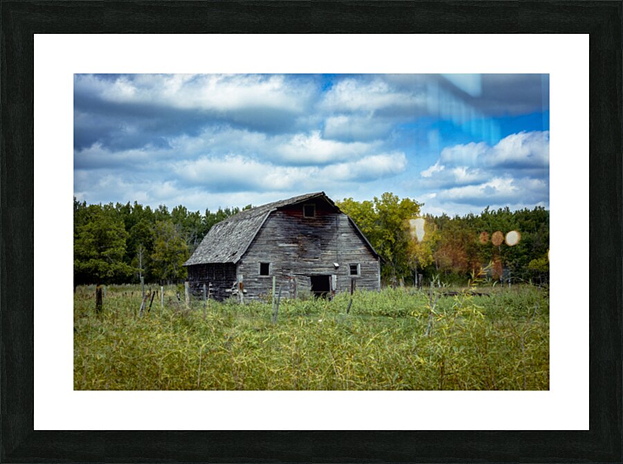 Old Barn on a Cloudy Day Picture Frame print