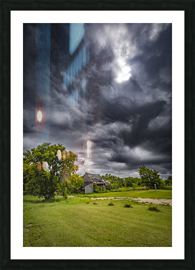 Old Barn on a Stormy Day Picture Frame print