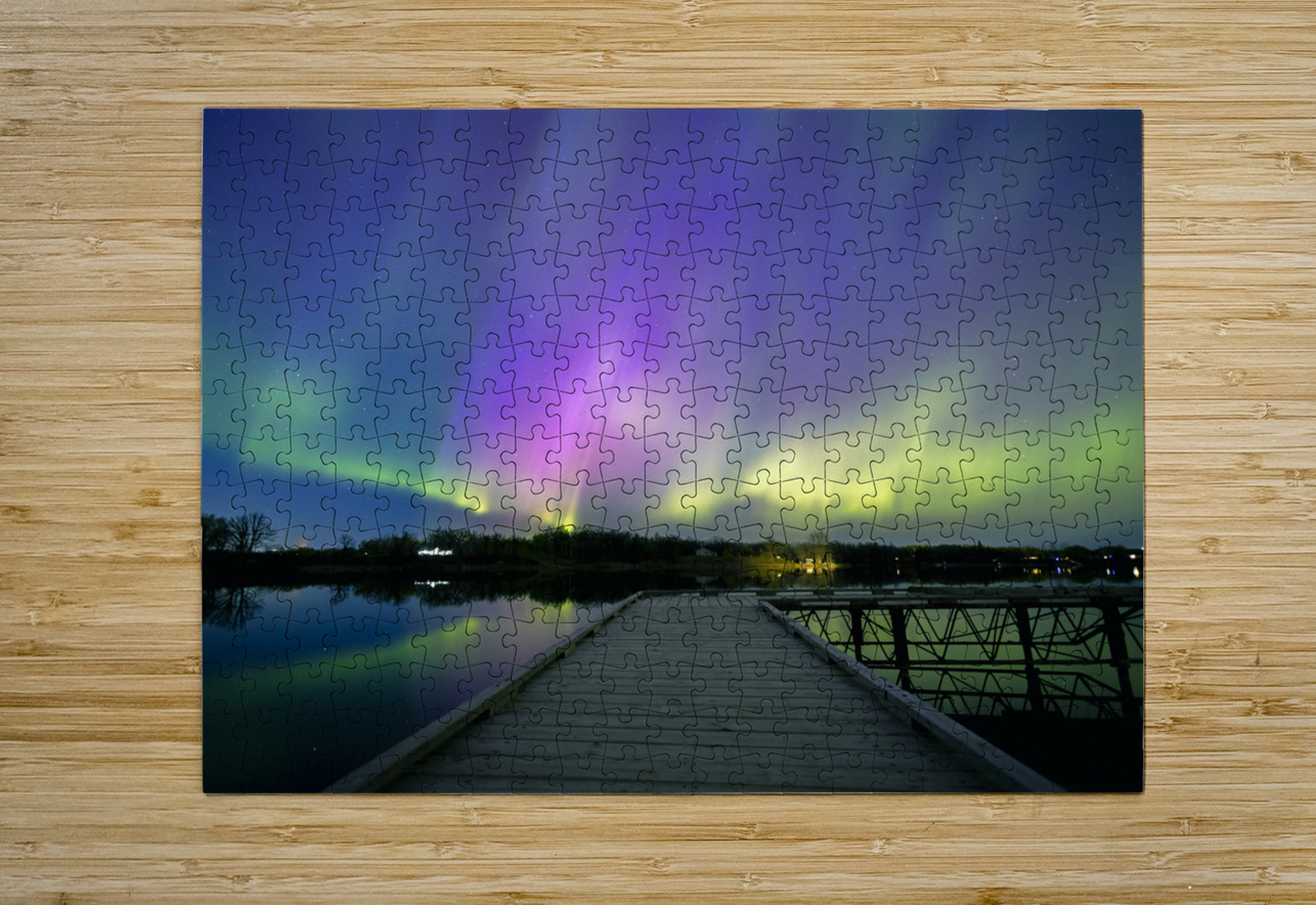 Auroras at the Dock Marc Gilbert Photography Puzzle printing