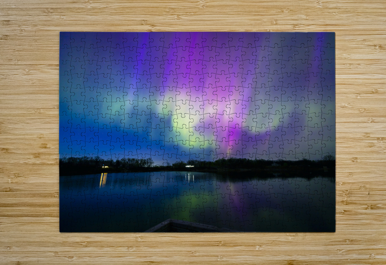 Auroras by the Lake Marc Gilbert Photography Puzzle printing