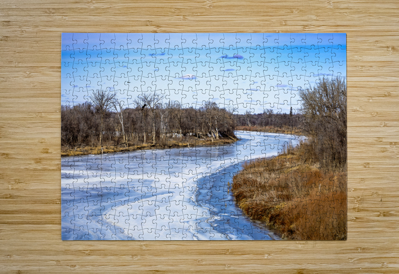 Ice Melt on the Red River Marc Gilbert Photography Puzzle printing