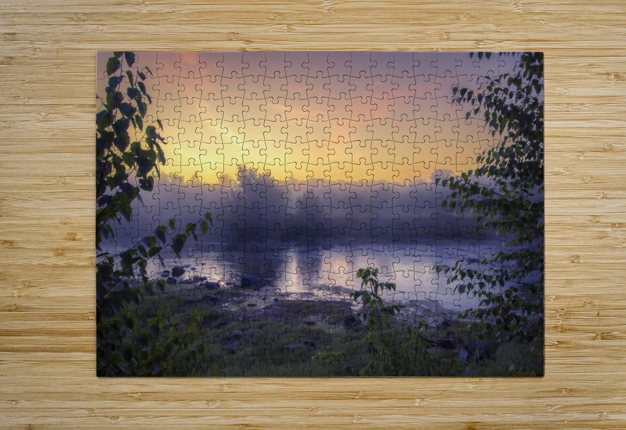 Foggy Sunrise on the Roseau River Marc Gilbert Photography Puzzle printing