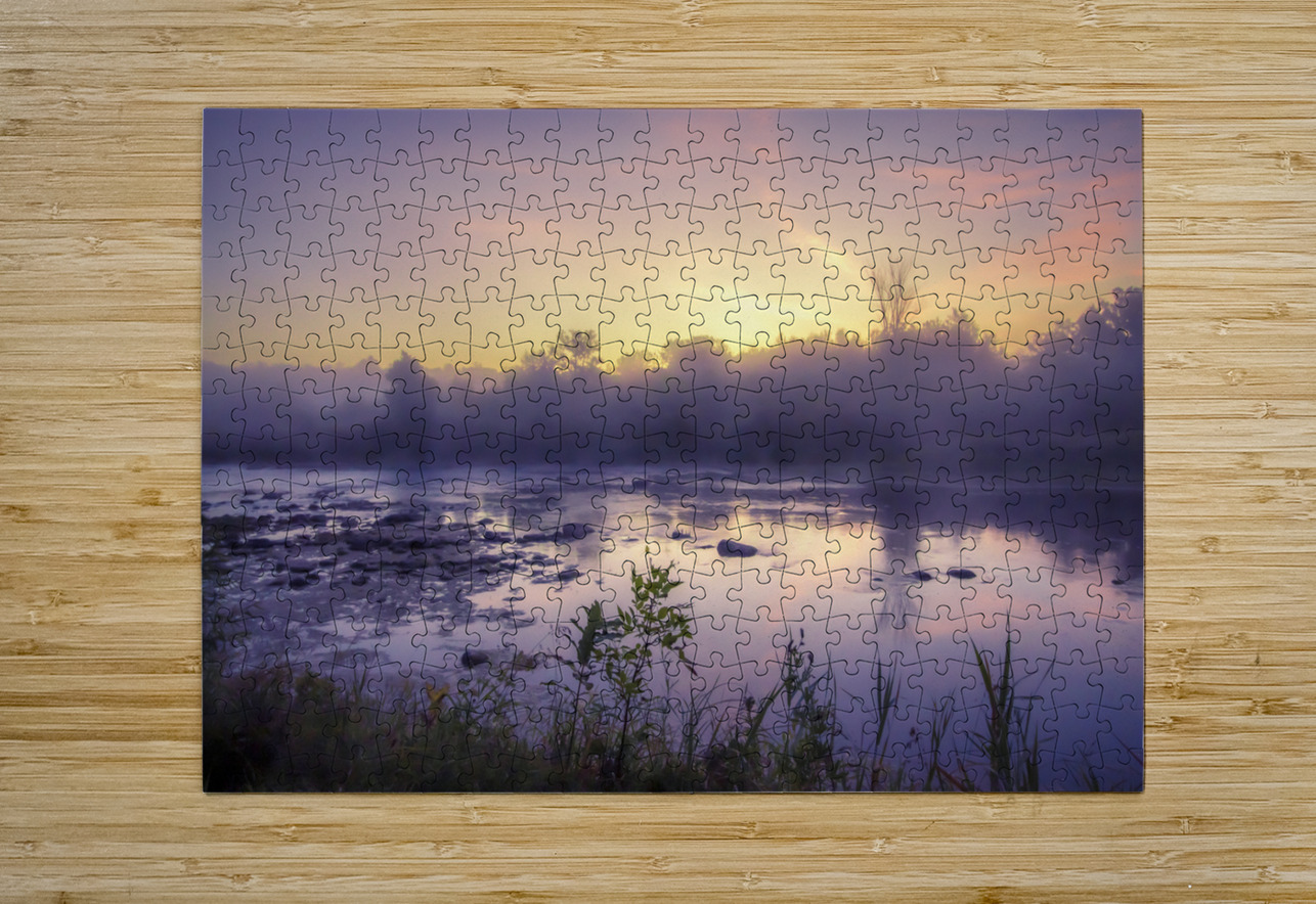Foggy Sunrise on the Roseau River Marc Gilbert Photography Puzzle printing