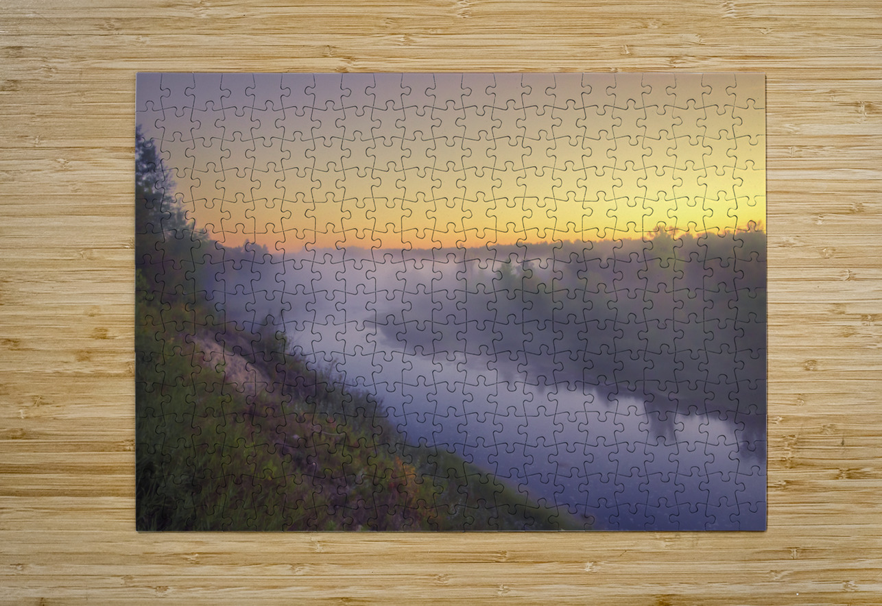 Foggy Sunrise on the Roseau River Marc Gilbert Photography Puzzle printing