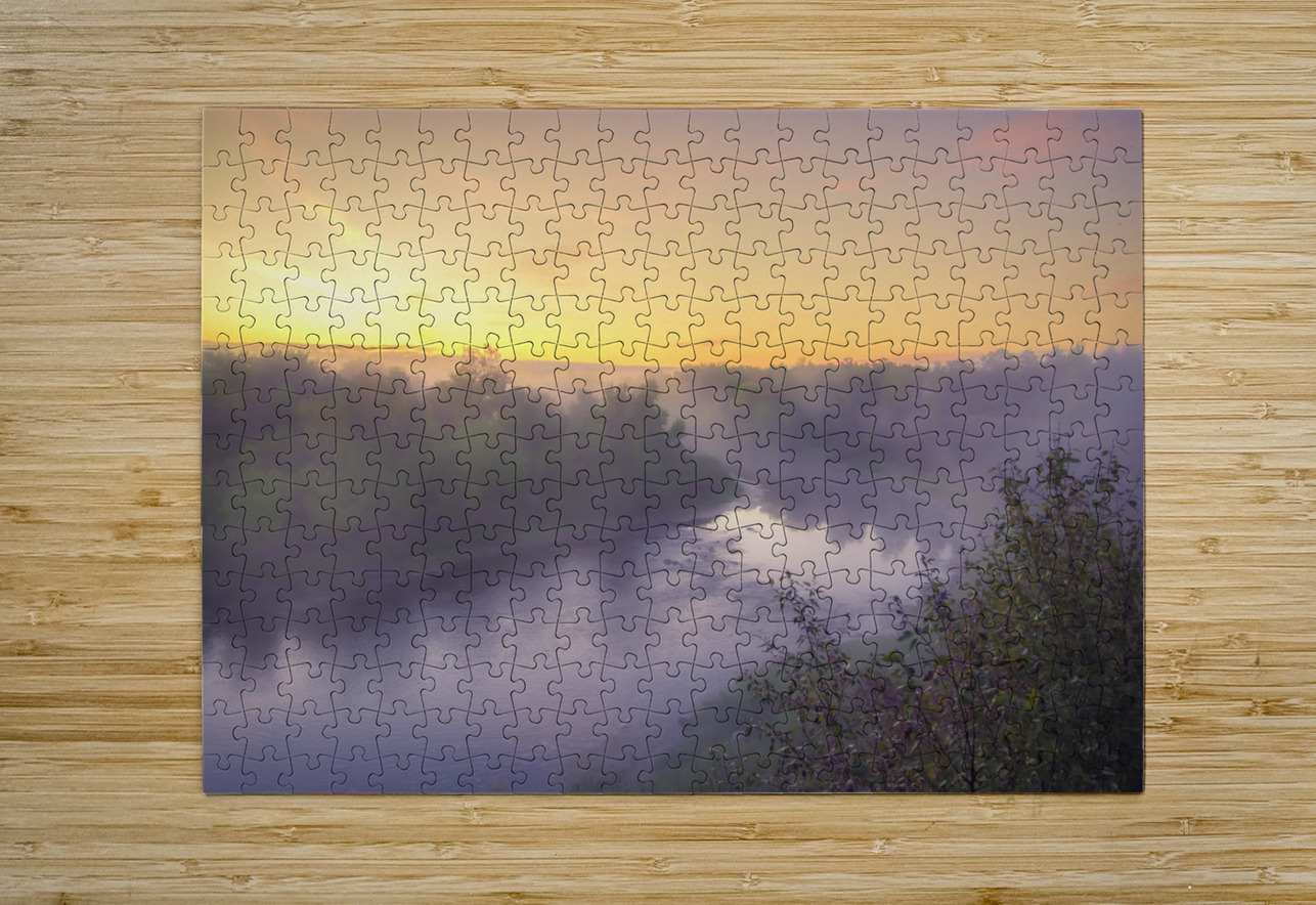 Foggy Sunrise on the Roseau River Marc Gilbert Photography Puzzle printing