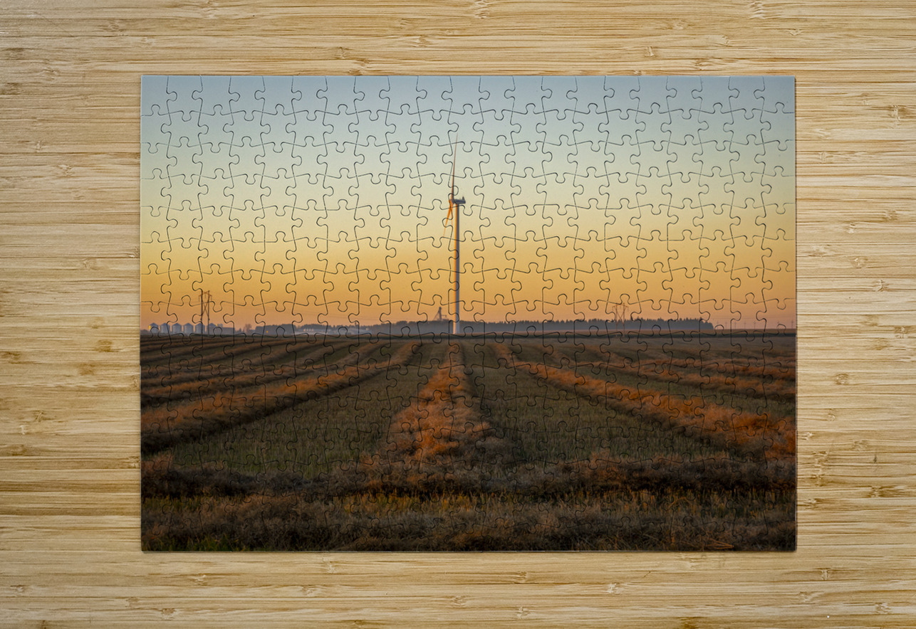Wind Turbines at Sunset Marc Gilbert Photography Puzzle printing