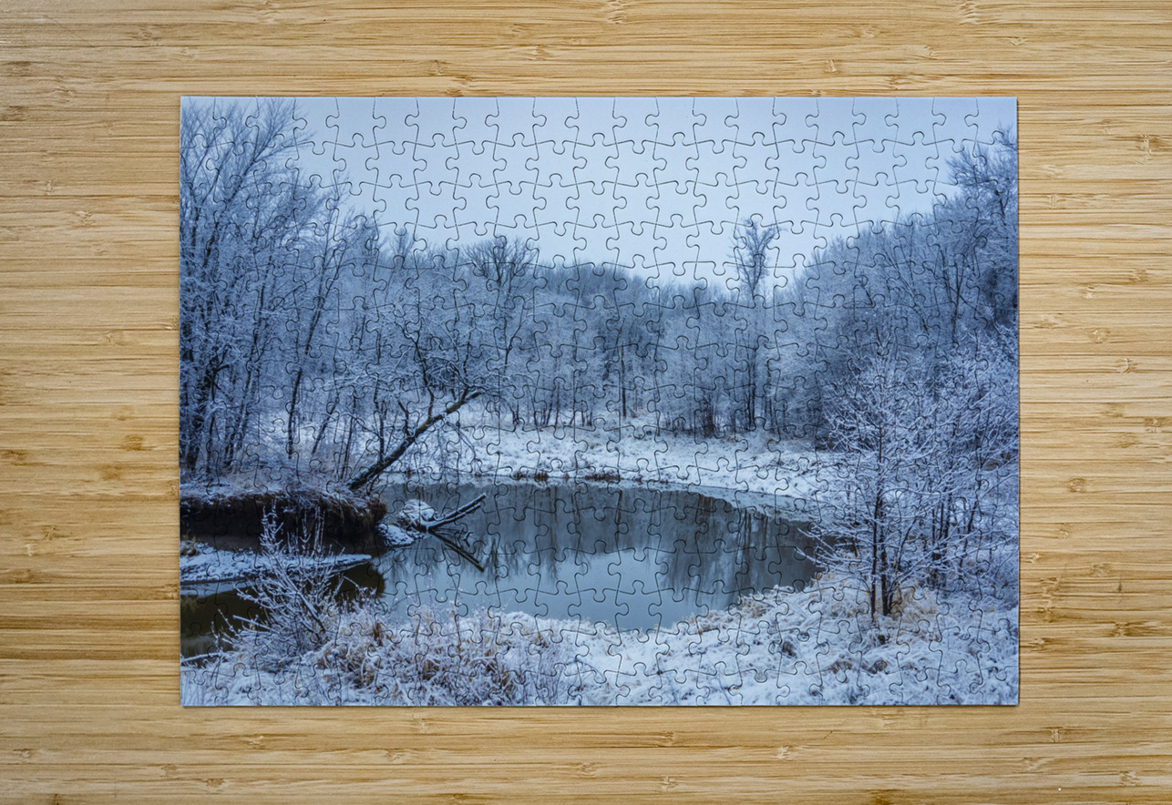 River in First Snowfall Marc Gilbert Photography Puzzle printing