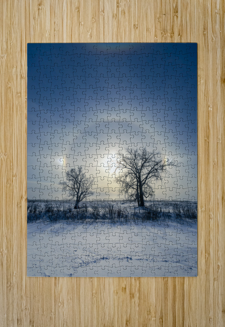 Sundogs Behind Lone Trees Marc Gilbert Photography Puzzle printing