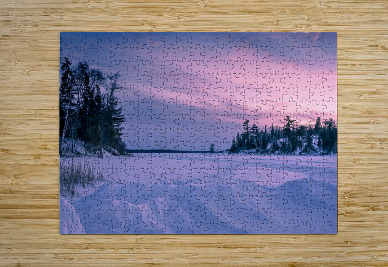 Frozen Lake at Dusk Marc Gilbert Photography Puzzle printing