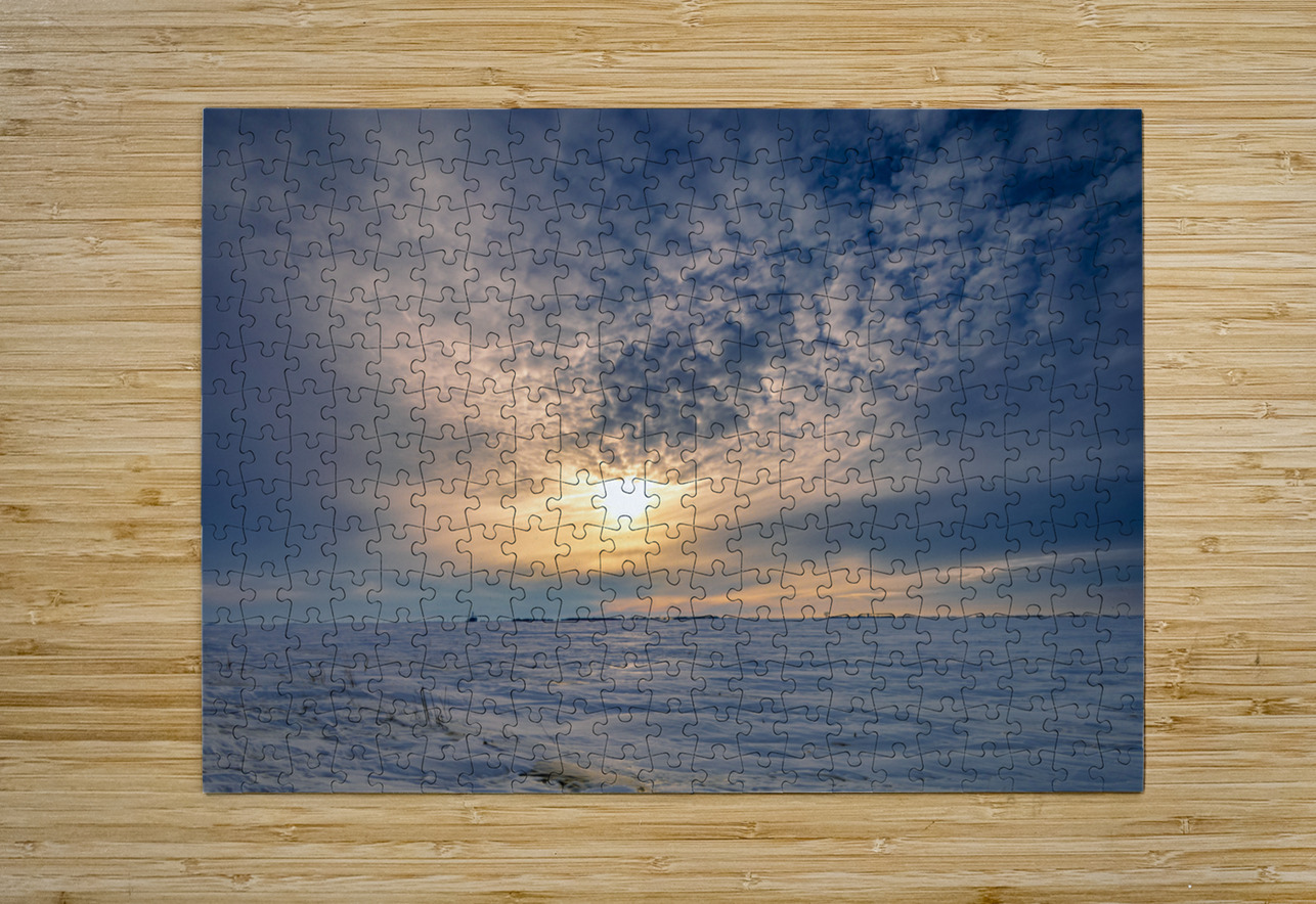 Sunset Over Winter Field Marc Gilbert Photography Puzzle printing