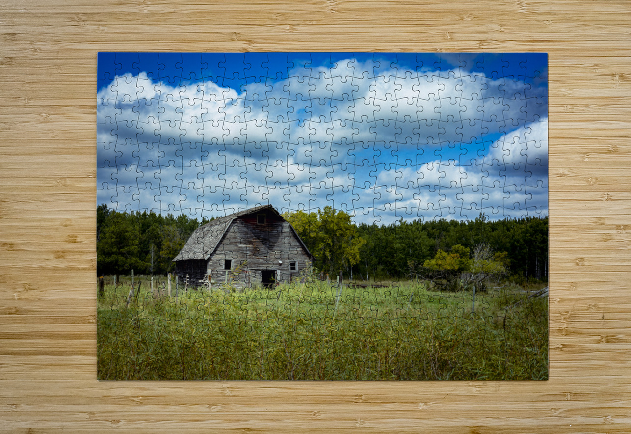 Old Barn on a Cloudy Day Marc Gilbert Photography Puzzle printing