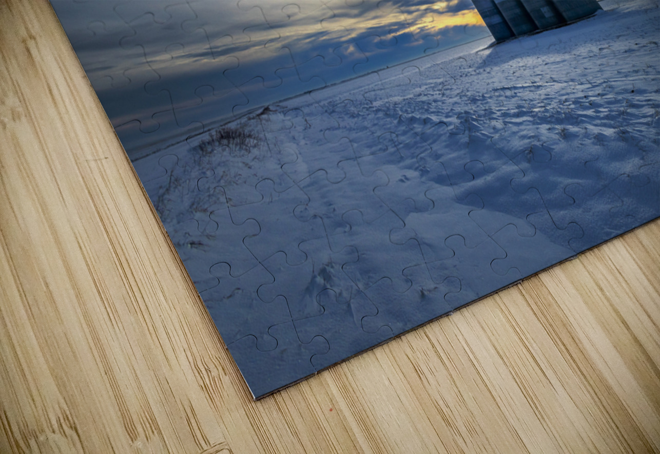 Sundogs Behind Grain Bins Marc Gilbert Photography Puzzle
