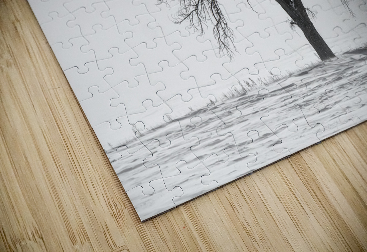 Lone Tree in Snowstorm Marc Gilbert Photography Puzzle