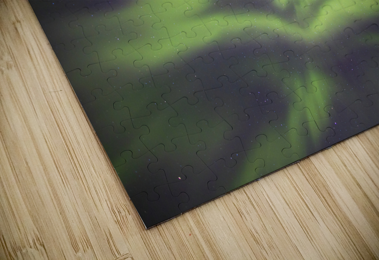 Green and Purple Aurora Burst Marc Gilbert Photography Puzzle