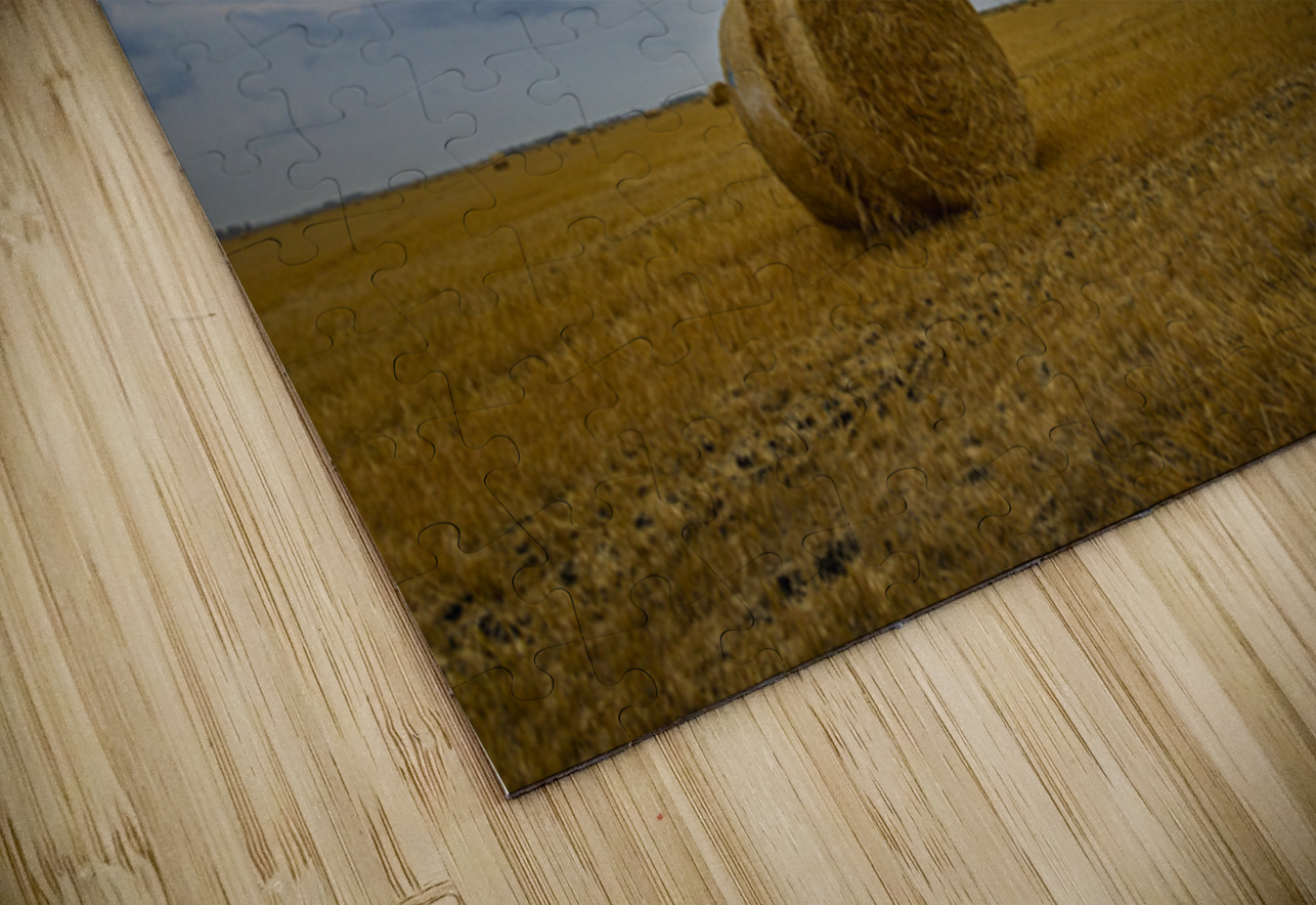 Hay Bales Under a Cloudy Sky Marc Gilbert Photography Puzzle