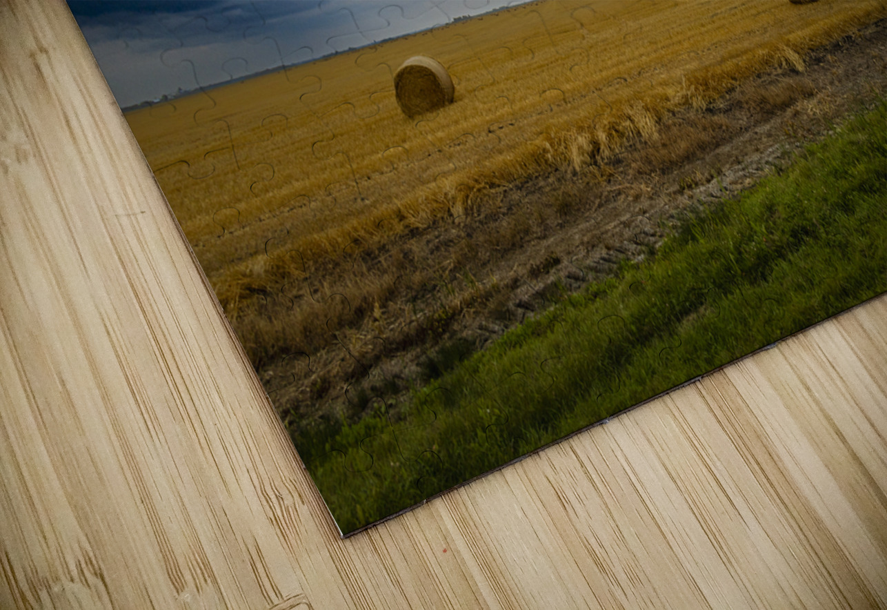 Hay Bales Under a Cloudy Sky Marc Gilbert Photography Puzzle