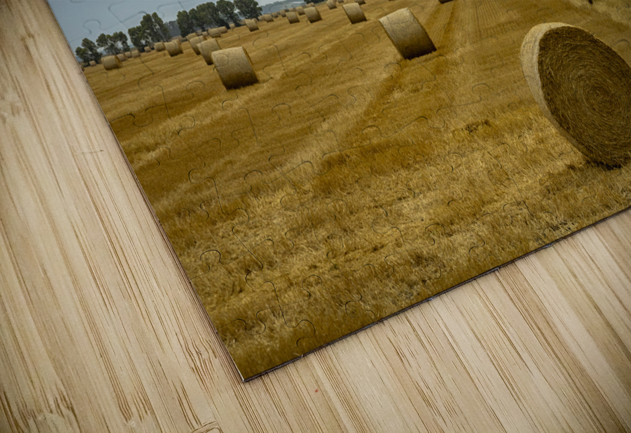 Hay Bales Under a Cloudy Sky Marc Gilbert Photography Puzzle