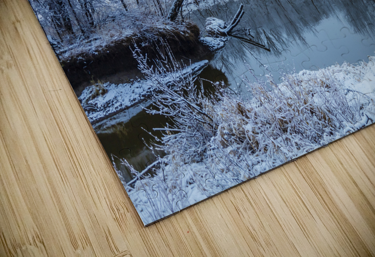 River in First Snowfall Marc Gilbert Photography Puzzle