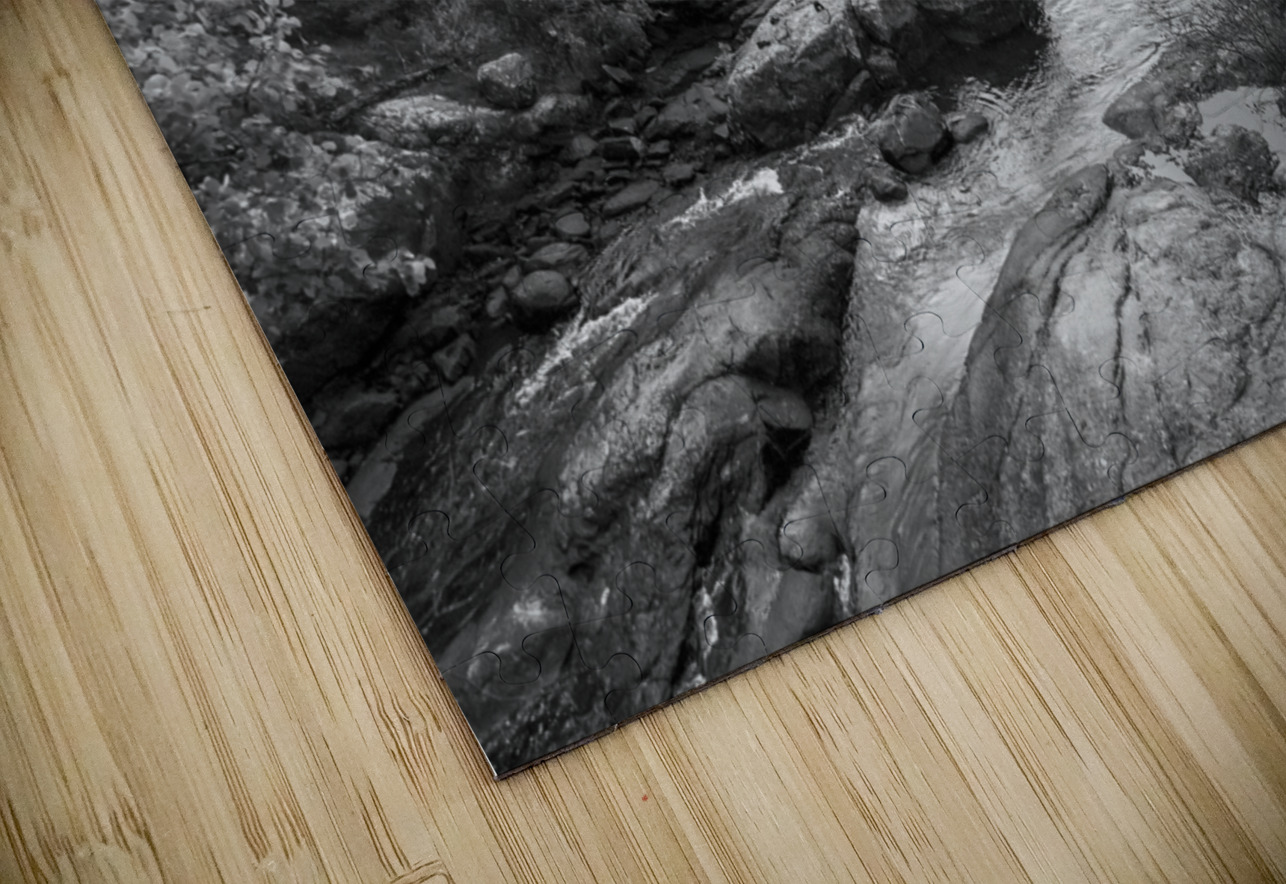 Tulabi Falls on a Rainy Day - B&W Marc Gilbert Photography Puzzle