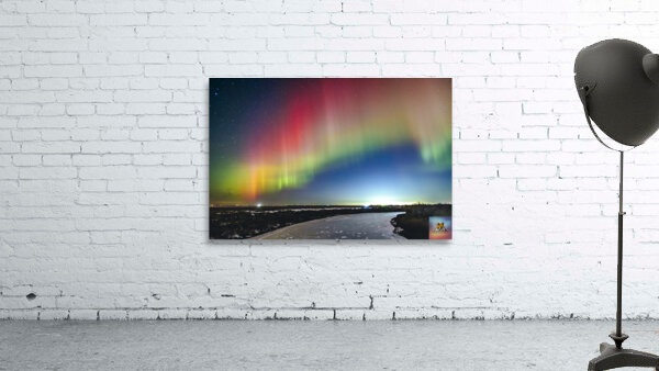Rainbow Auroras Over The Red River Wall Preview