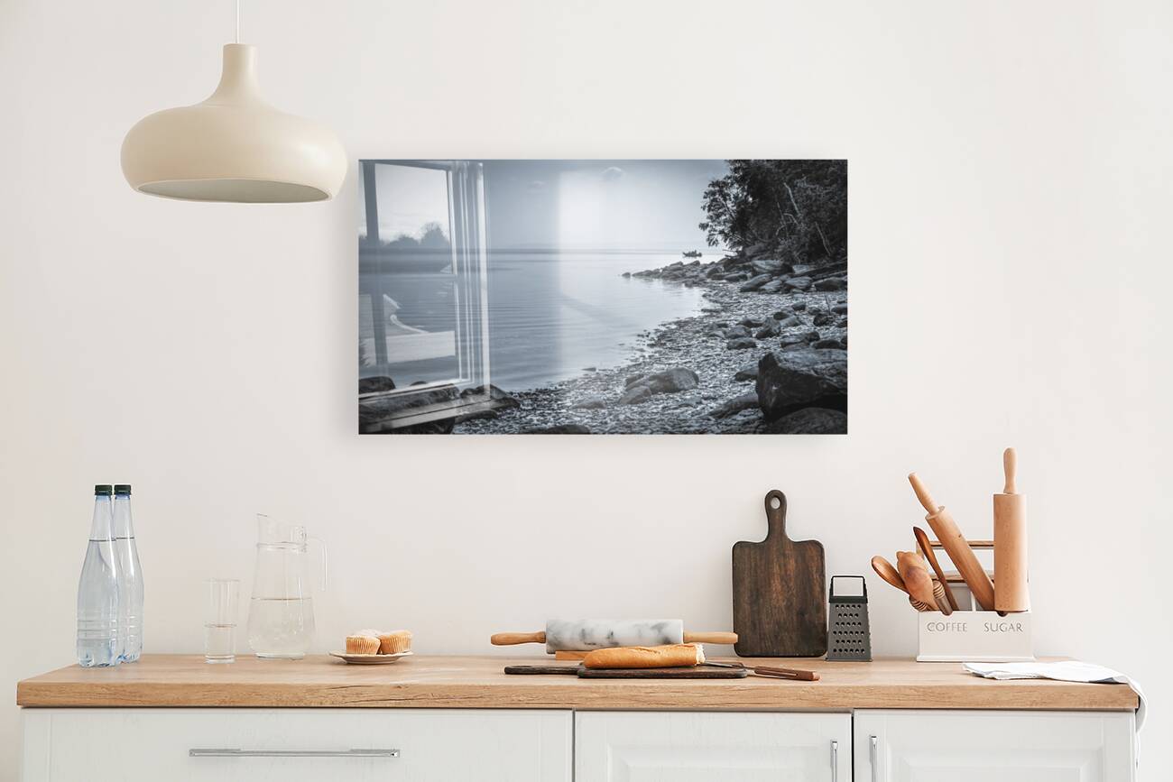 Heclas Coastline - Monochrome Reproduction