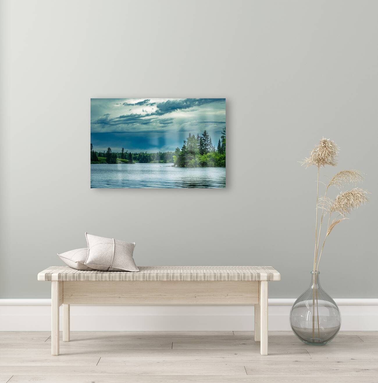 Cloudy Day on the Lake Reproduction