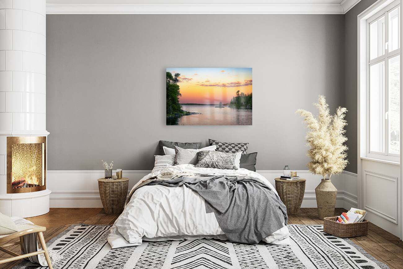 Pastel Sunrise on Shoal Lake Reproduction