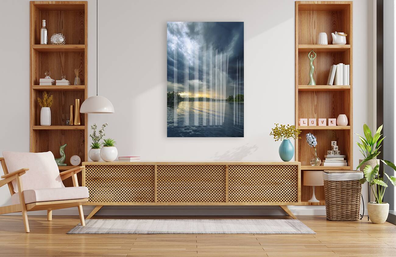 Sunset Under Stormy Sky Reproduction