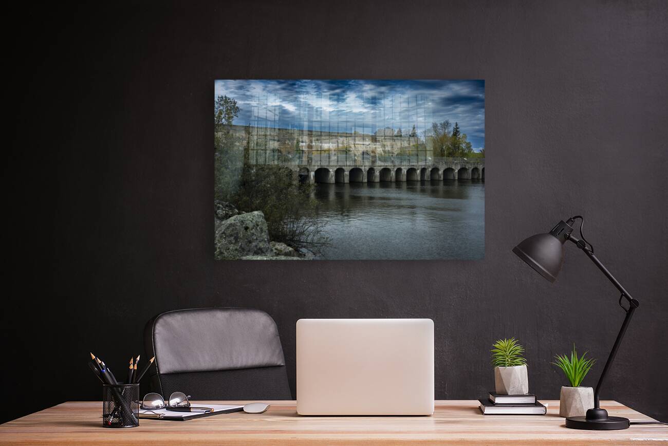 Pinawa Dam on a Cloudy Day Reproduction