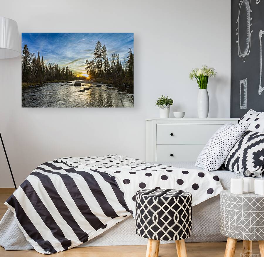 Sunset at Pine Point Rapids Reproduction