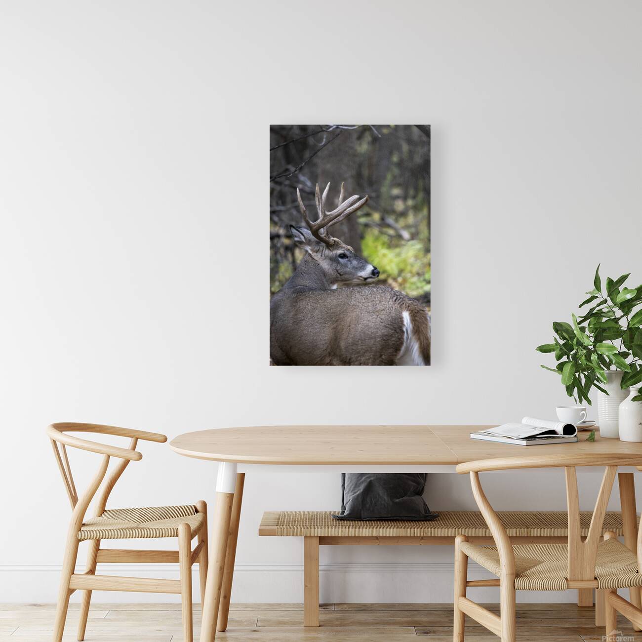Antlers and Autumn: A Portrait of Natures Beauty Reproduction