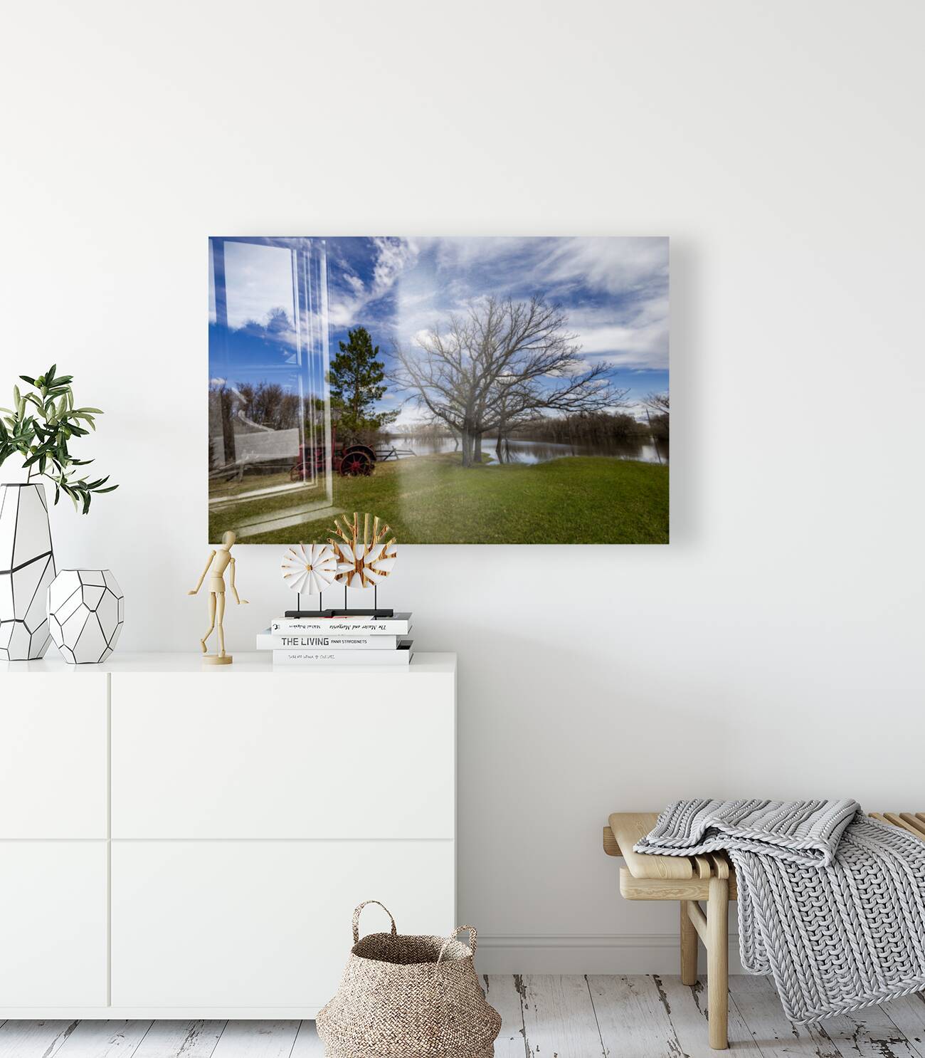 Old Tractor and Spring Flood Reproduction