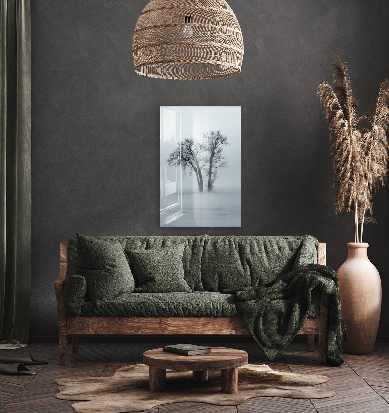 Lone Tree in Winter Storm Reproduction