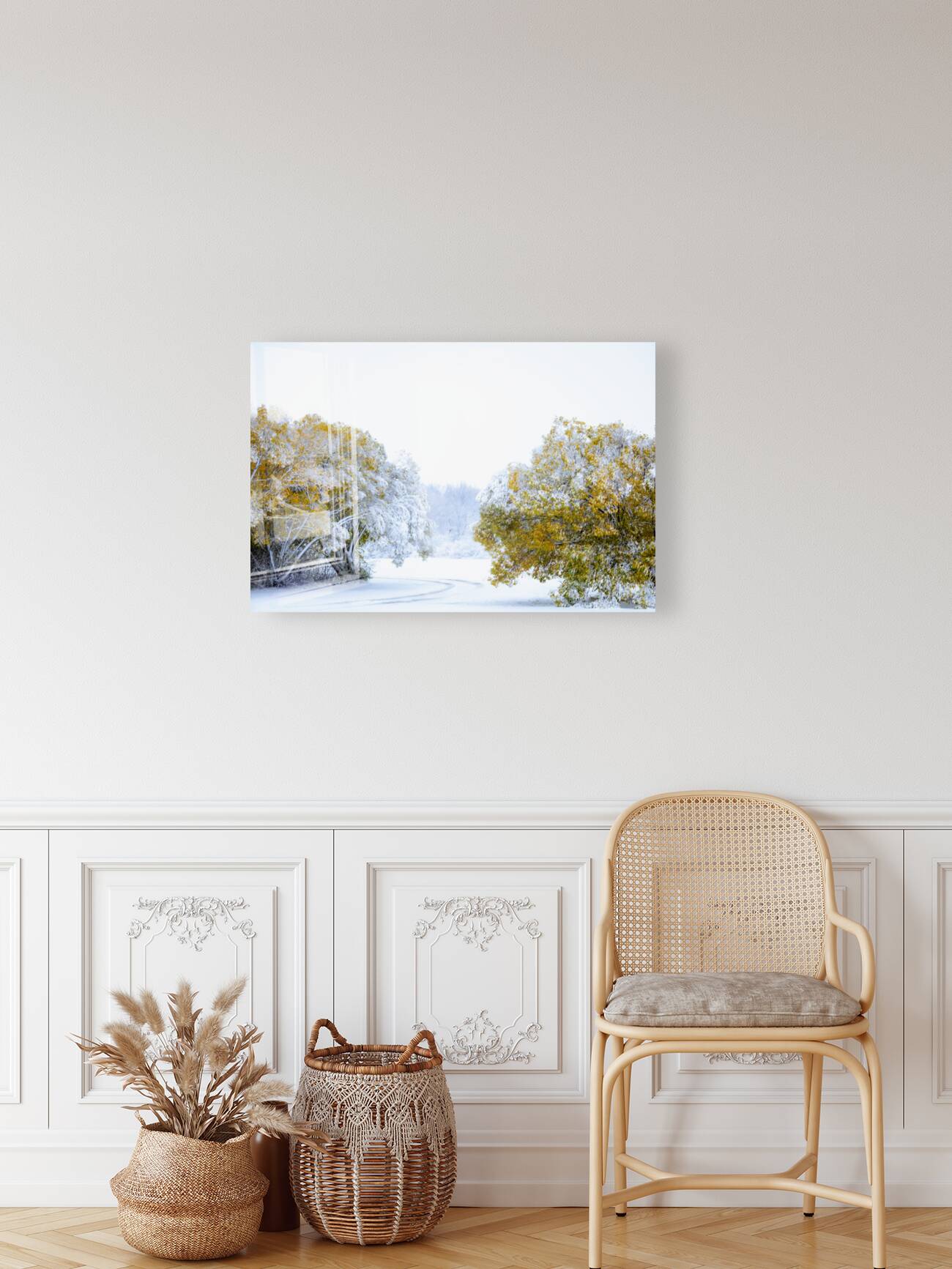 A Path Under the First Snow Reproduction