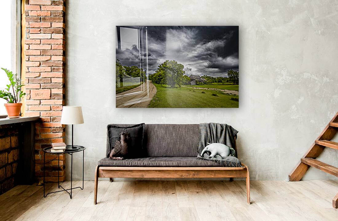 Old Barn on a Stormy Day Reproduction