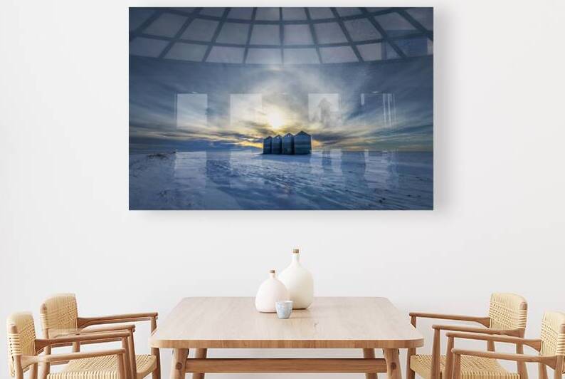 Sundogs Behind Grain Bins by Marc Gilbert Photography