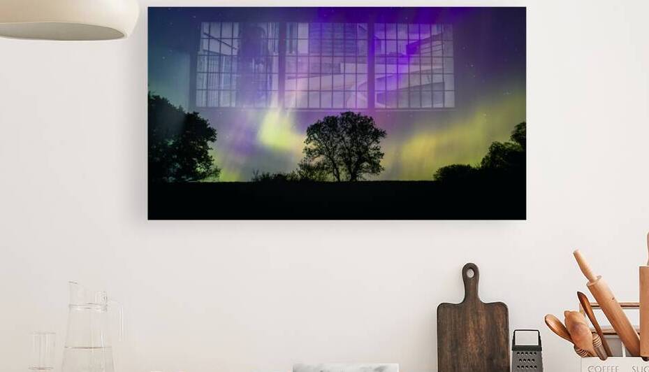 Lone Tree Under Aurora Glow by Marc Gilbert Photography