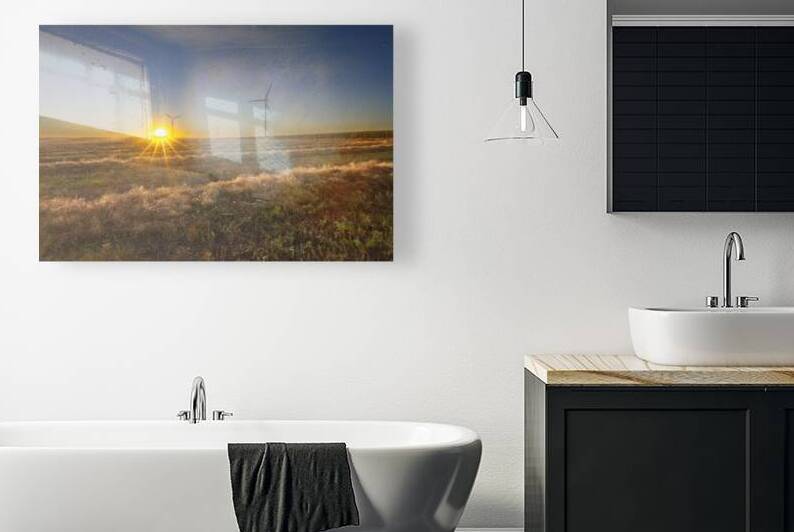 Sunset by the Wind Turbine by Marc Gilbert Photography