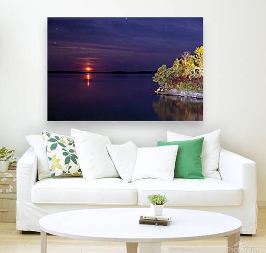 Moon Sets Over Shoal Lake by Marc Gilbert Photography
