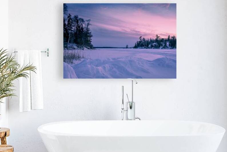 Frozen Lake at Dusk by Marc Gilbert Photography