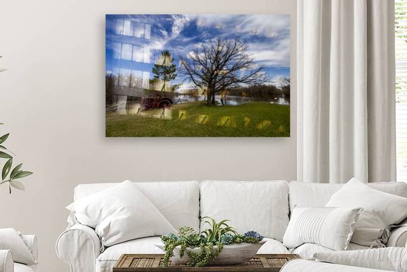 Old Tractor and Spring Flood by Marc Gilbert Photography