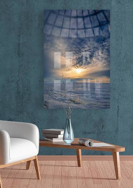 Sunset Over Winter Field by Marc Gilbert Photography